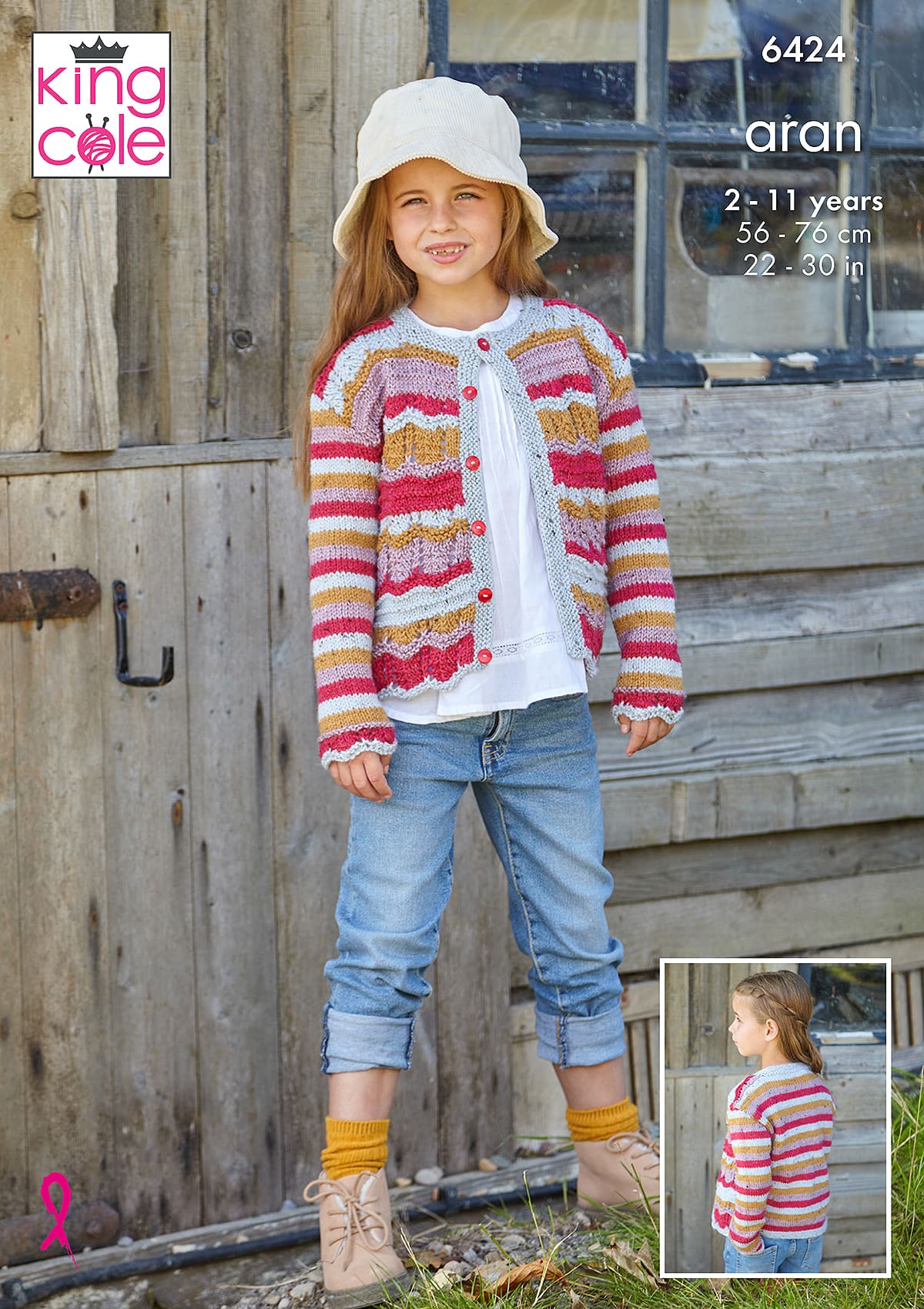 king-cole-patterns-6424-strickanleitung-kinder-cardigans-aran image 1