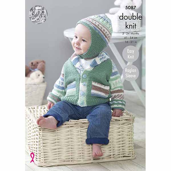 king-cole-5087-jacken-weste-m-tze-strickanleitung-cherish-dk image 1