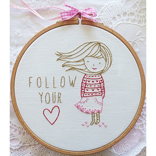 dmc-follow-your-heart-stickerei-set-bedruckt-20x20-bunt image 5