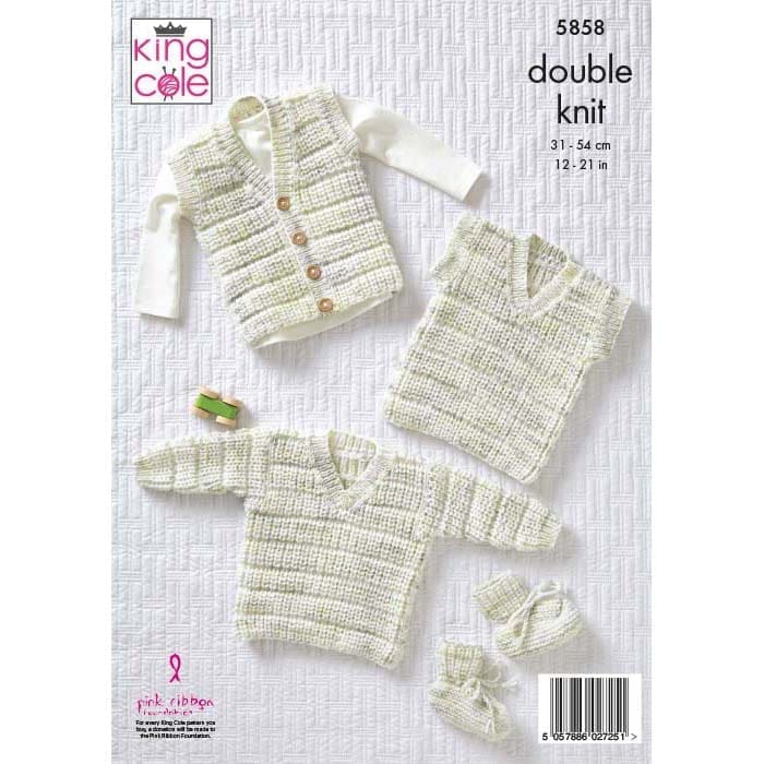 king-cole-patterns-5858-strickanleitung-baby-set-little-treasures image 2