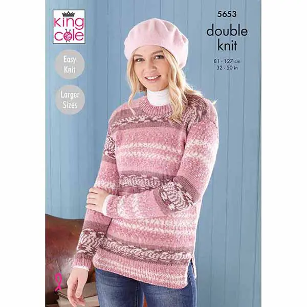 king-cole-patterns-5653-strickanleitung-pullover-tunika-fjord-dk image 1