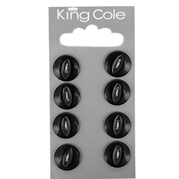 king-cole-haberdashery-fischaugen-kn-pfe-schwarz-klein image 1