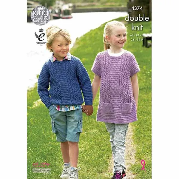 king-cole-patterns-4374-pullover-strickanleitung-merino-dk image 1