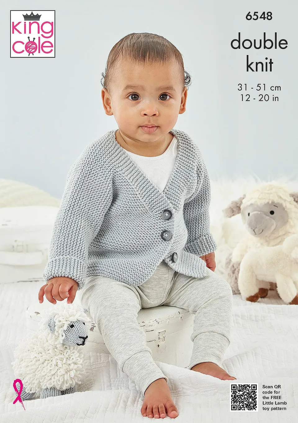 king-cole-6548-cardigan-strickanleitung-little-lamb-dk image 1