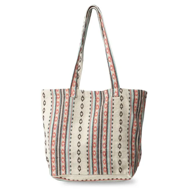 hobbii-jacquard-shopper-einkaufstasche-blue-tile-baumwolle image 1