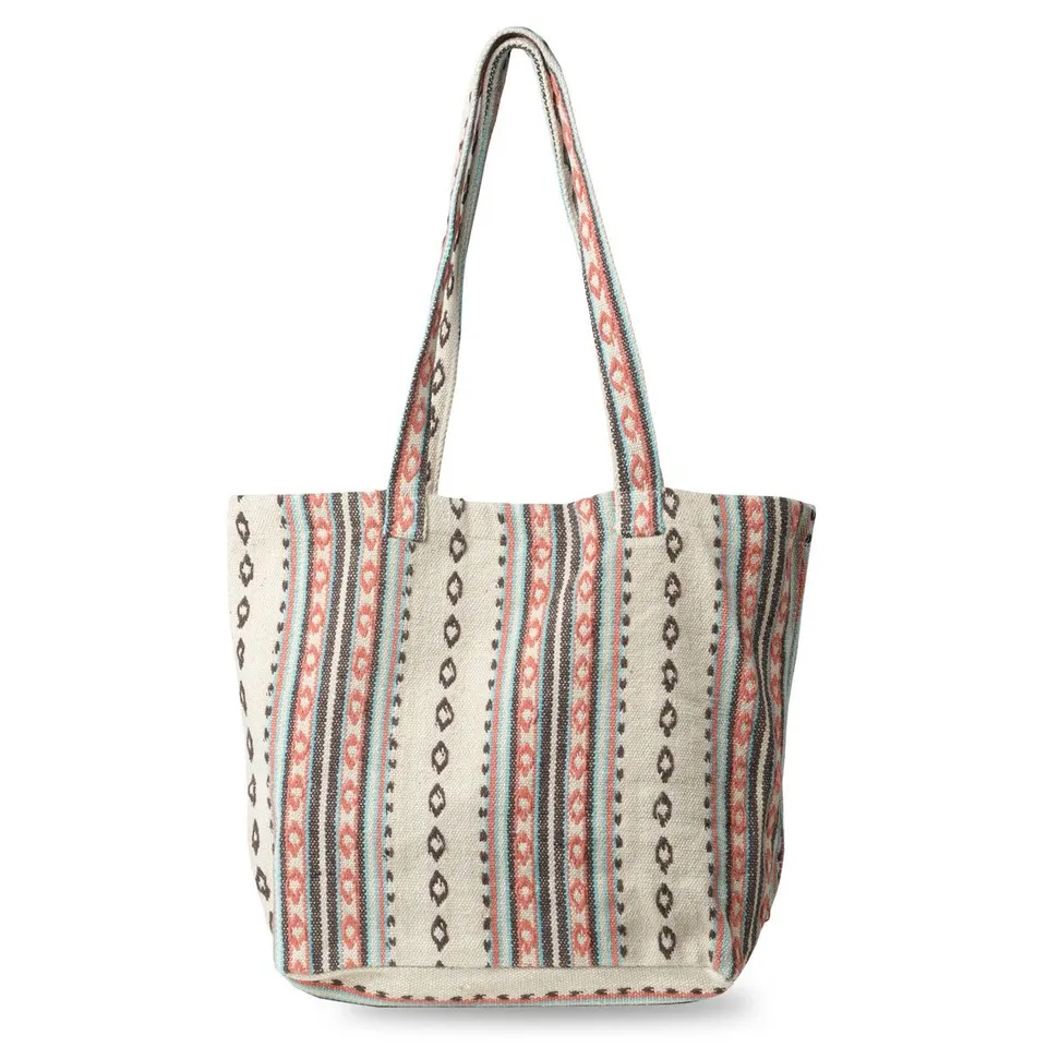 hobbii-jacquard-shopper-einkaufstasche-blue-tile-baumwolle image 1