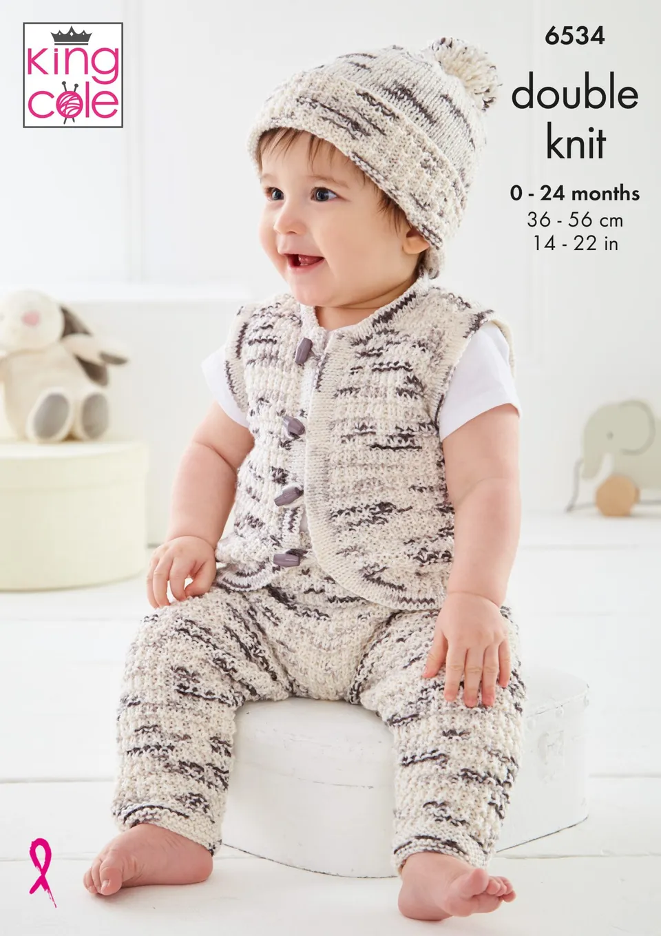 king-cole-6534-strickanleitung-baby-set-dot-dot-dash-dk image 1