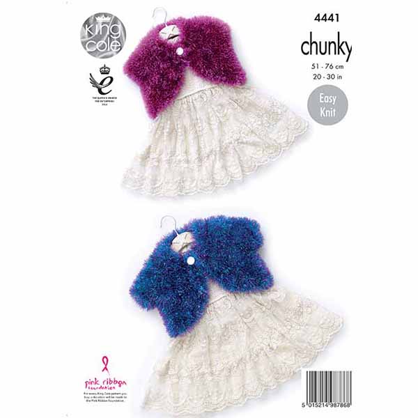 king-cole-patterns-4441-boleros-strickanleitung-tinsel-chunky image 2