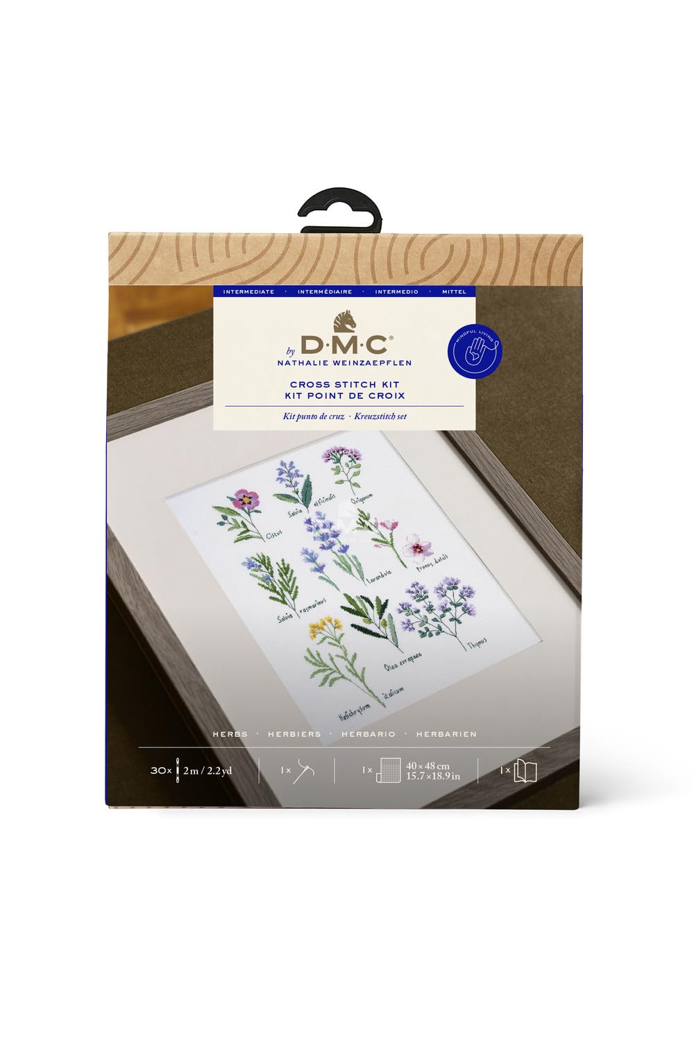 dmc-herbes-kreuzstich-set-kr-uter-aida-moulin-stickgarn-kit image 1