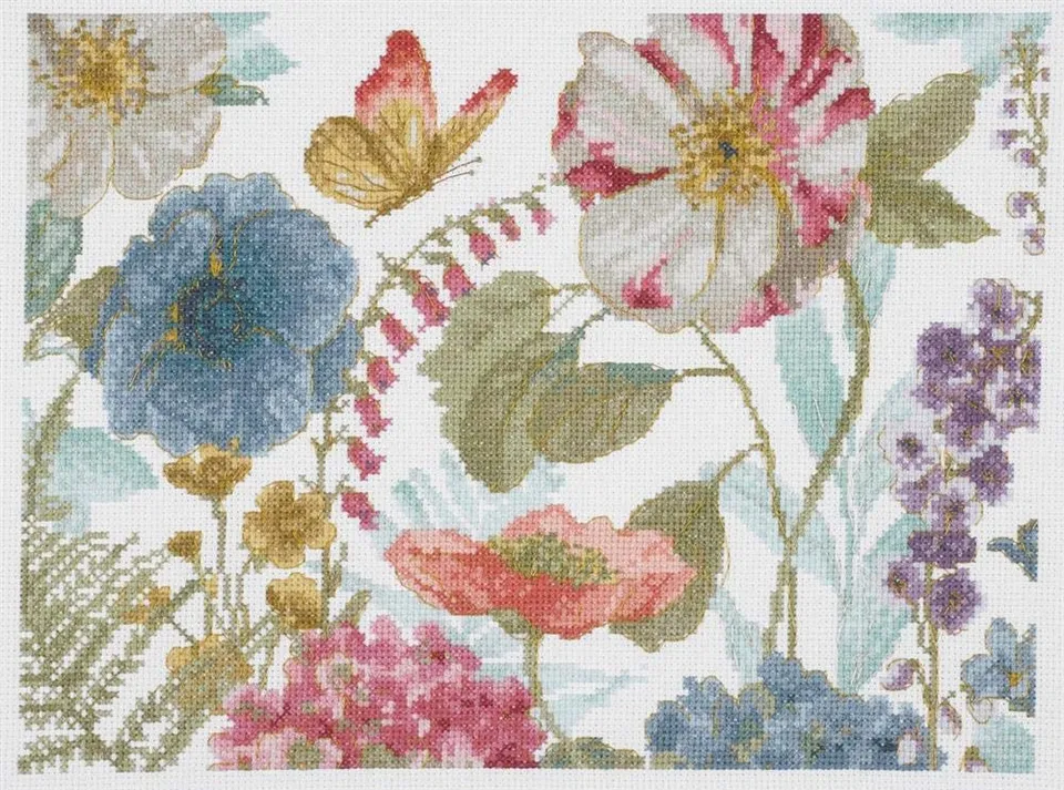dmc-moulin-sp-cial-watercolor-flowers-kreuzstich-set-blumen-aquarell image 1