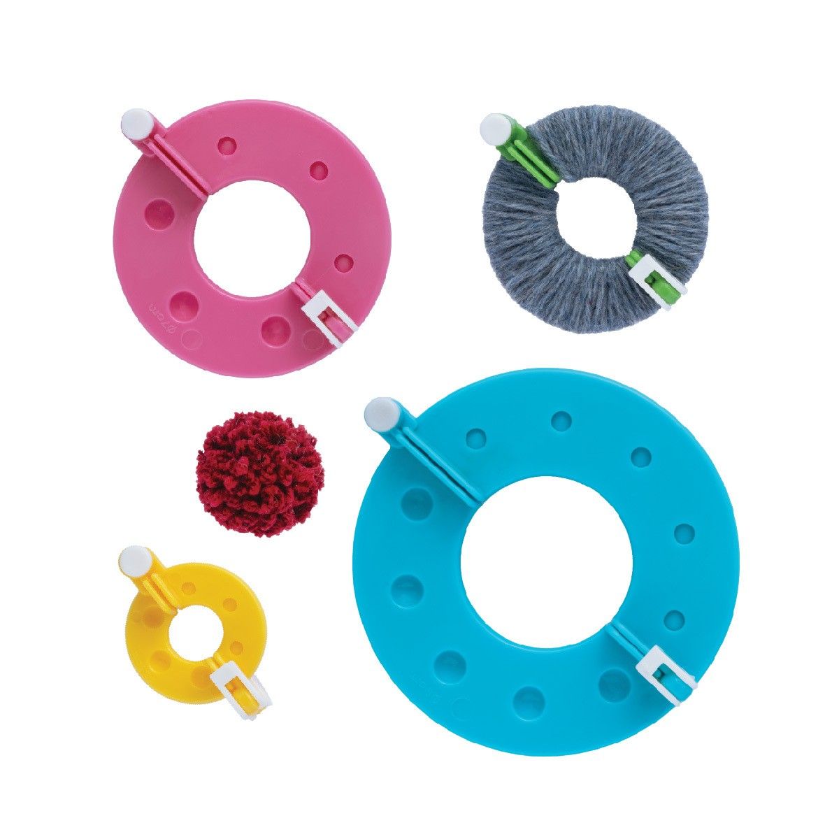 hobbii-hoop-pompon-maker-set-4-gr-en-one-size image 1