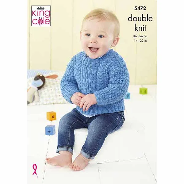 king-cole-patterns-5472-strickanleitung-baby-pullover-jacke-dk image 1