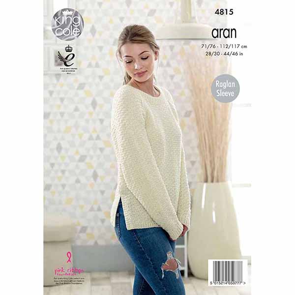 king-cole-patterns-4815-strickanleitung-pullover-cardigan-fashion-aran image 2