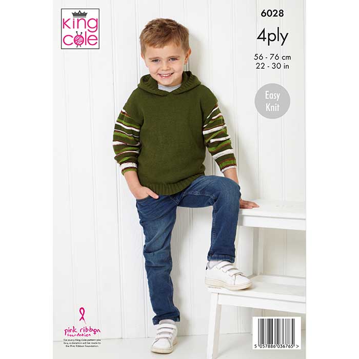 king-cole-patterns-6028-strickanleitung-pullover-simply-footsie-4ply image 2
