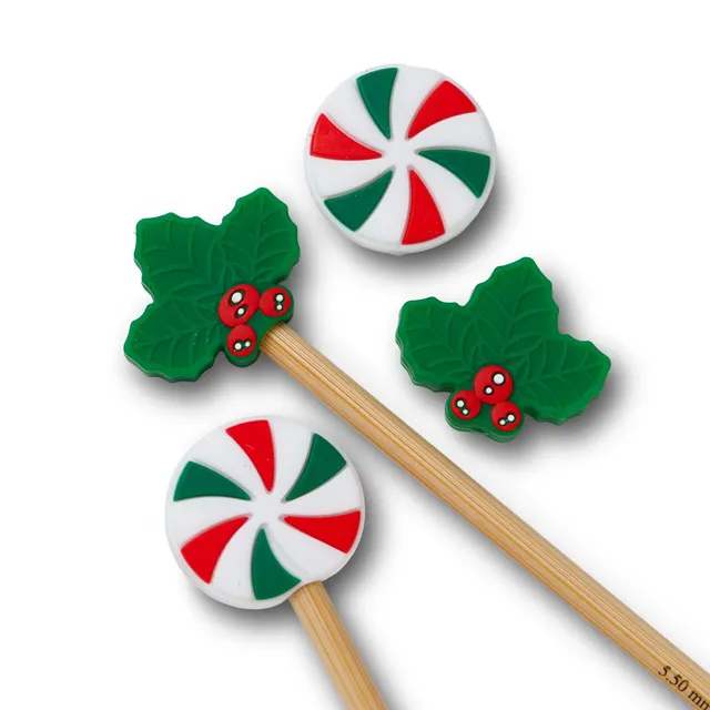 hobbii-weihnachts-maschenstopper-lollipop-silikon-2-sets image 1