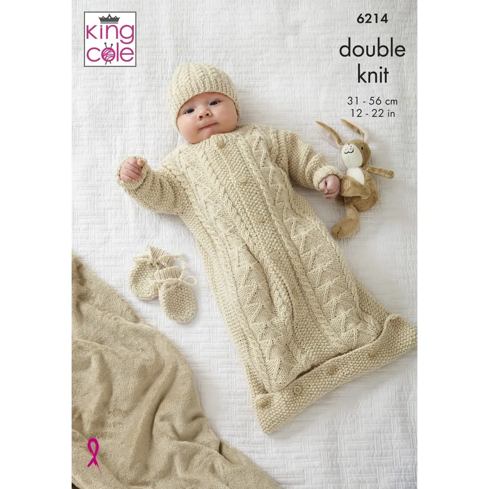 king-cole-patterns-6214-strickanleitung-baby-pullover-jacke-m-tze image 1