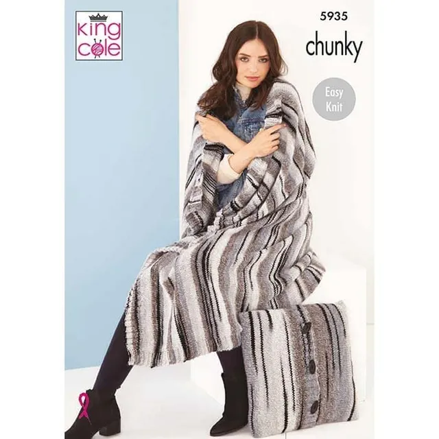 king-cole-5935-decke-kissen-strickanleitung-safari-chunky image 1