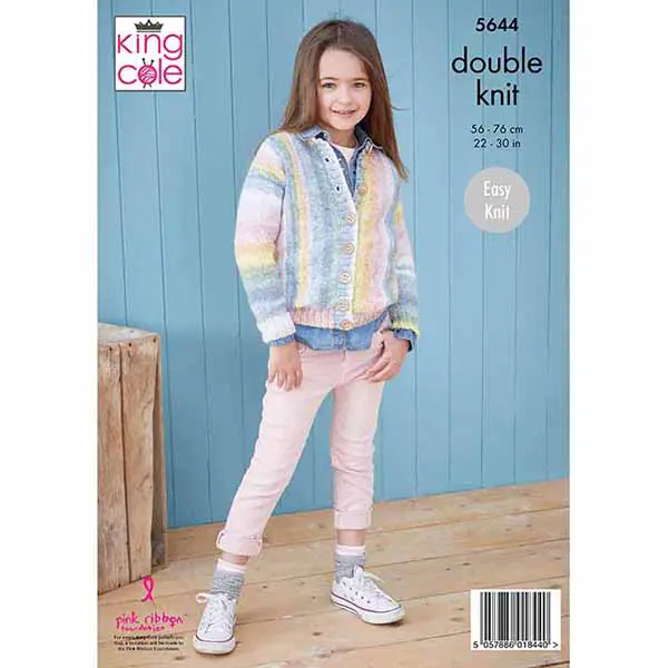king-cole-patterns-5644-strickanleitung-hoodie-cardigan-bramble-dk image 2