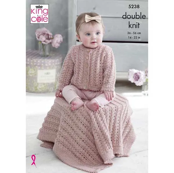 king-cole-patterns-5238-strickanleitung-cardigan-decke-m-tze image 1