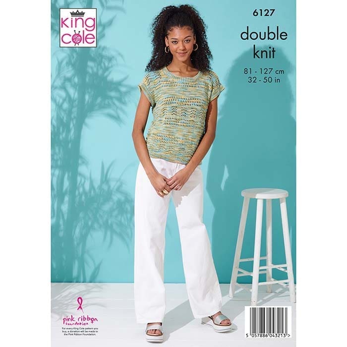 king-cole-6127-sweater-top-strickanleitung-linendale-dk image 2