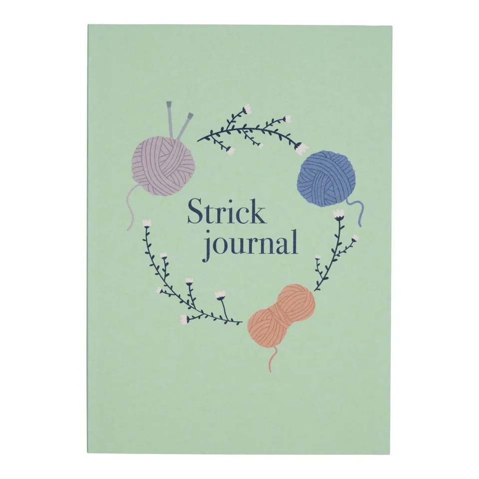 hobbii-zubeh-r-strickjournal-notizbuch-gr-n-80-seiten image 1
