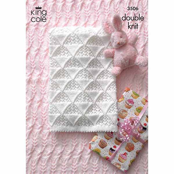 king-cole-3506-strickanleitung-babydecke-comfort-dk image 1
