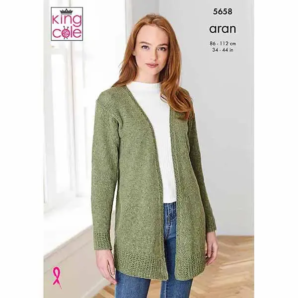 king-cole-patterns-strickanleitung-5658-cardigan-forest-aran image 1