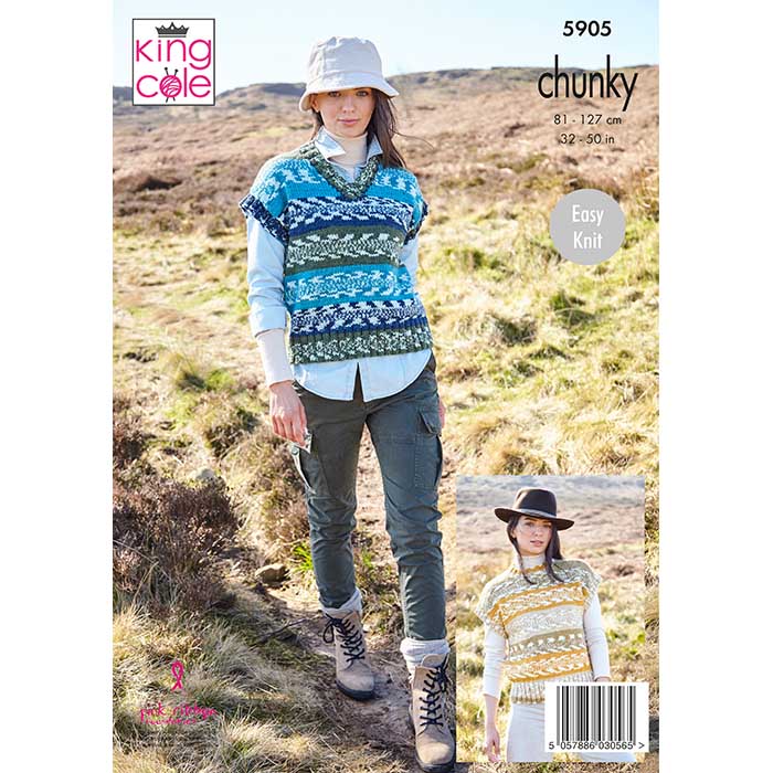 king-cole-patterns-5905-strickanleitung-pullunder-chunky image 2