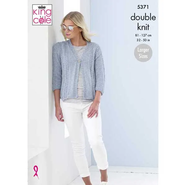 king-cole-5371-strickanleitung-cardigans-cotton-top-dk image 1