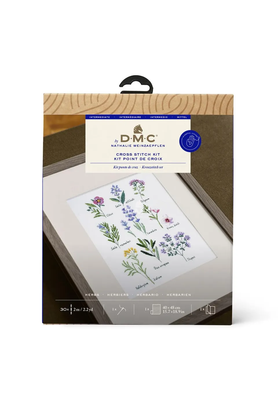 dmc-herbes-kreuzstich-set-kr-uter-aida-moulin-stickgarn-kit image 1