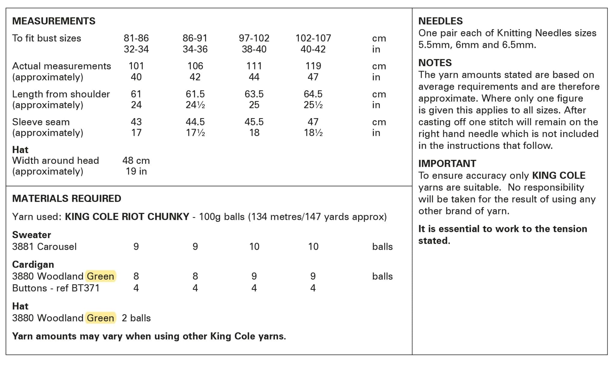 king-cole-6074-strickanleitung-pullover-cardigan-m-tze-riot-chunky image 3