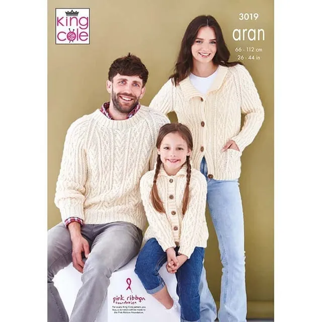 king-cole-patterns-3019-pullover-cardigan-strickanleitung image 1