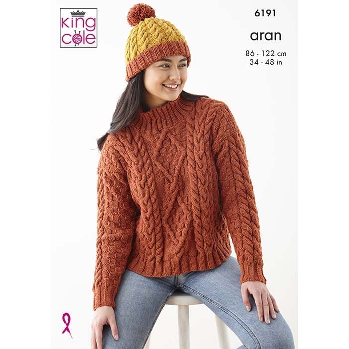 king-cole-patterns-6191-strickanleitung-cape-pullover-m-tze image 1