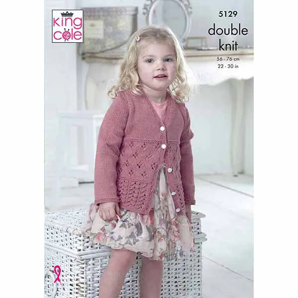 king-cole-5129-strickanleitung-cardigan-cottonsoft-dk image 1