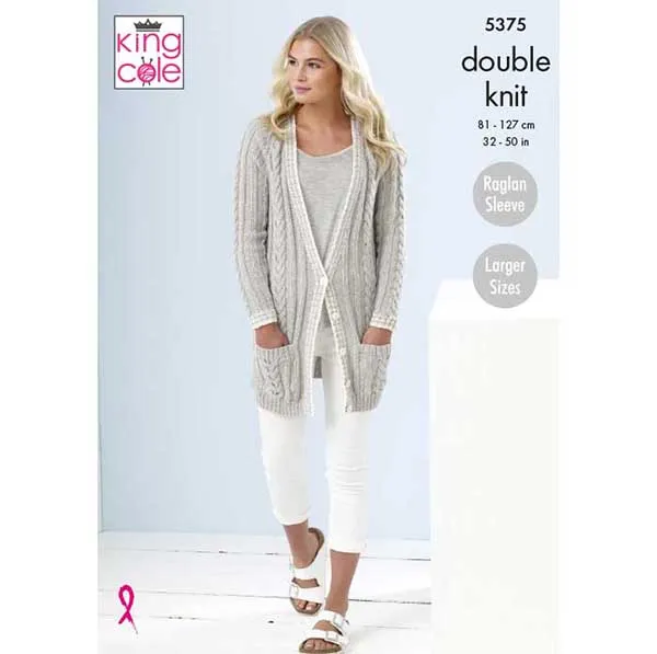 king-cole-patterns-5375-cardigans-strickanleitung-cotton-top image 1