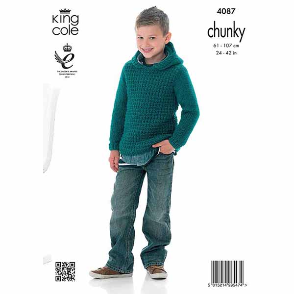 king-cole-4087-strickanleitung-sweater-hoodie-chunky image 2