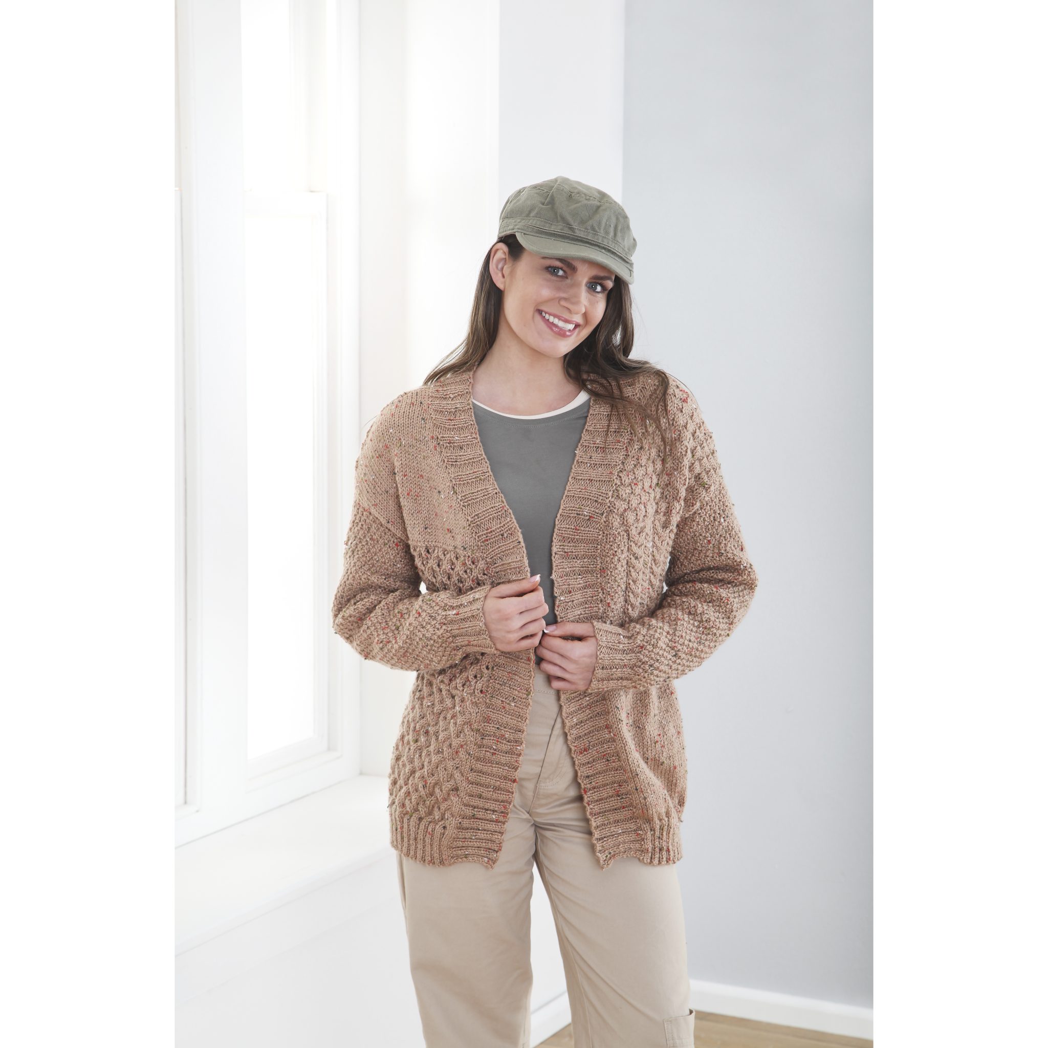 king-cole-patterns-6340-cardigan-weste-strickanleitung-aran image 1