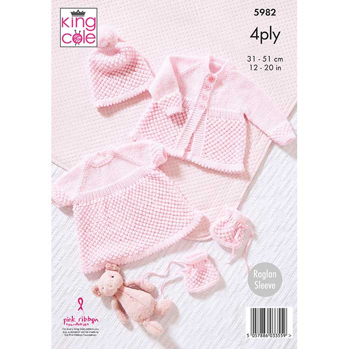 king-cole-patterns-5982-strickanleitung-babymantel-cherished-4ply image 2