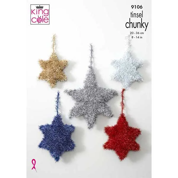 king-cole-9106-strickanleitung-tinsel-stars-tinsel-chunky image 1