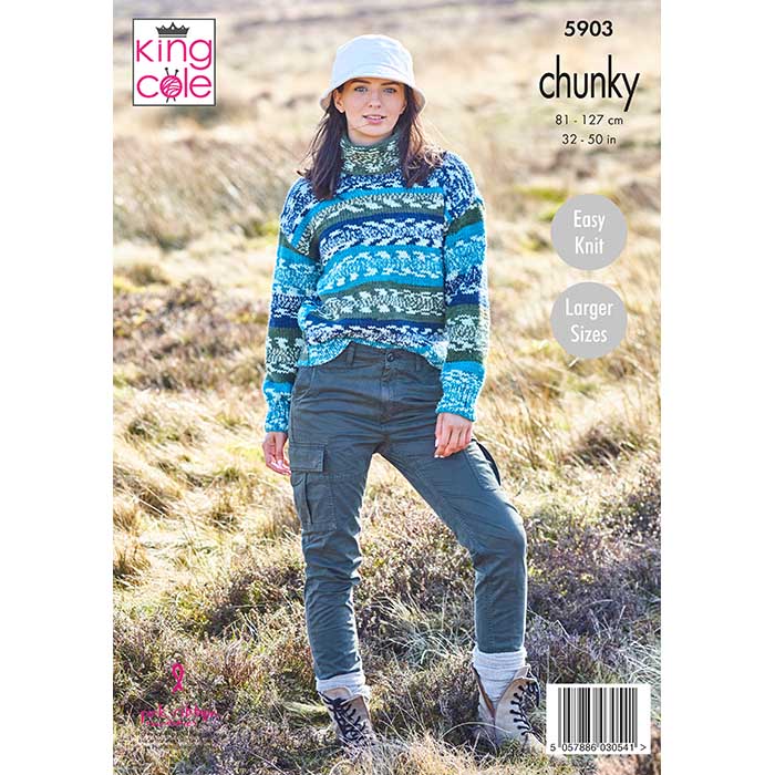 king-cole-patterns-5903-nordic-chunky-pullover-strickanleitung image 2
