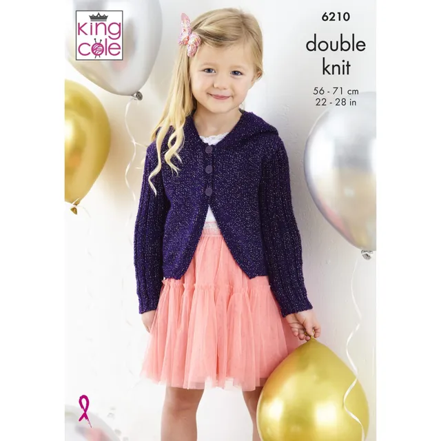 king-cole-patterns-6210-strickanleitung-festive-party-cardigans image 1