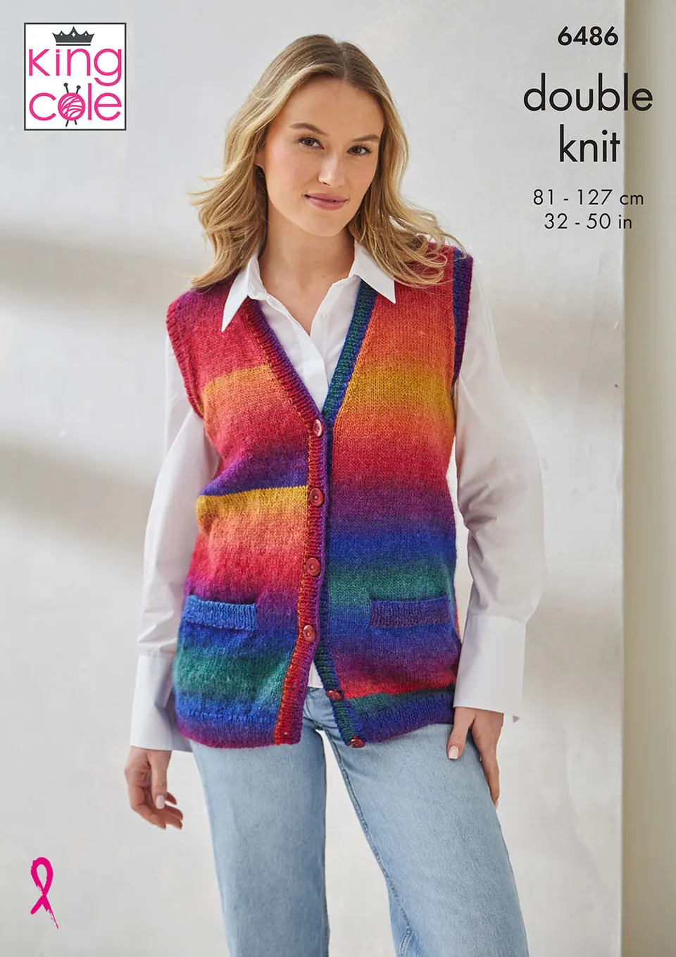 king-cole-6486-weste-strickanleitung-riot-dk-pullunder image 1
