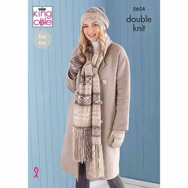 king-cole-5654-schal-m-tze-set-strickanleitung-fjord-dk image 1