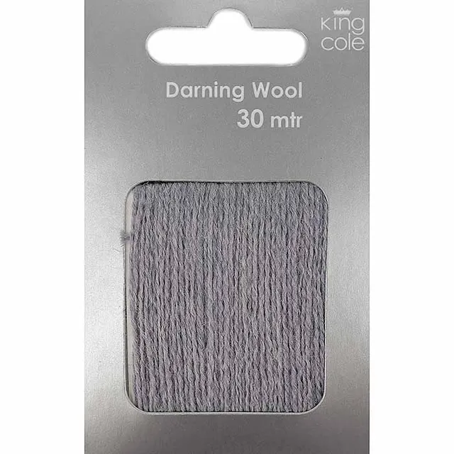 king-cole-stopfwolle-grau-darning-wool-ausbessern image 1