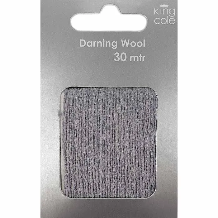 king-cole-stopfwolle-grau-darning-wool-ausbessern image 1