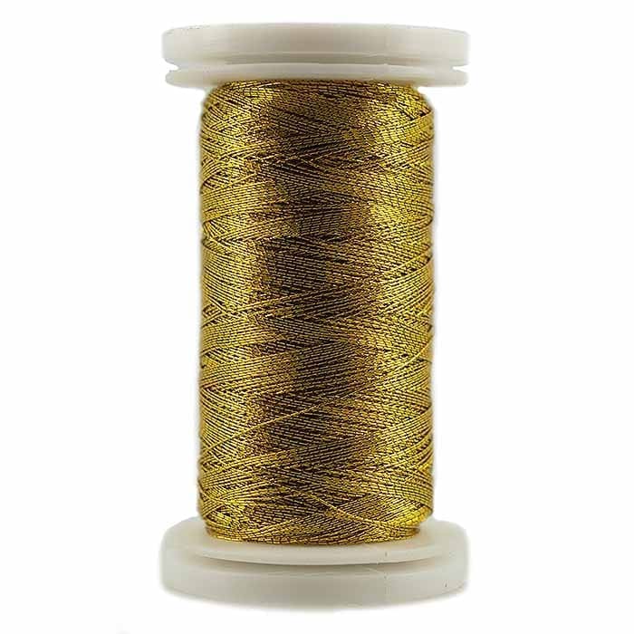 king-cole-haberdashery-metallicgarn-gold-100m-polyester-stickgarn image 1