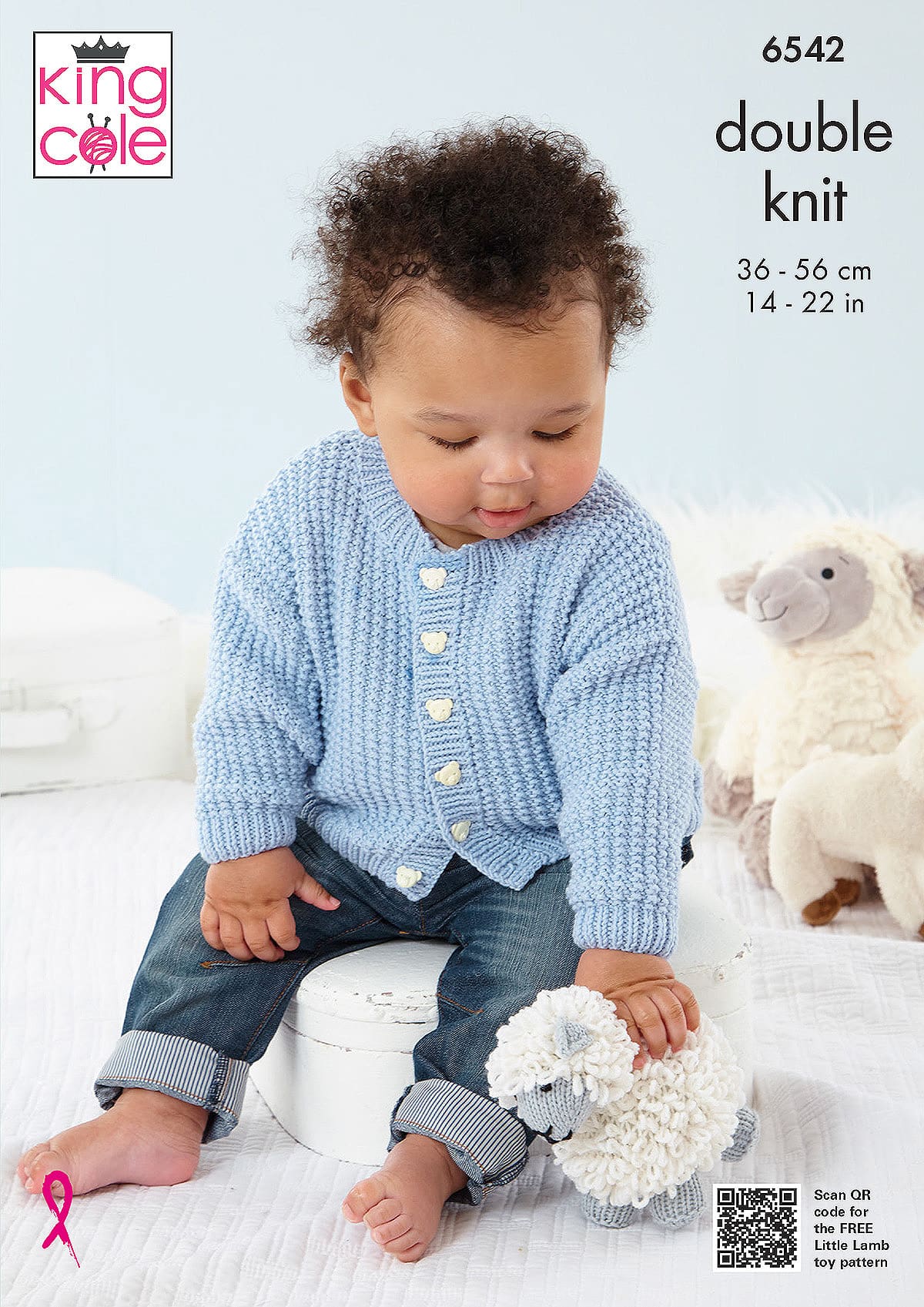 king-cole-6542-cardigan-strickanleitung-little-lamb-dk image 1