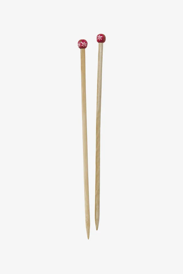 dmc-stricknadeln-bambus-40cm-nr-10-rot-bemalt image 1