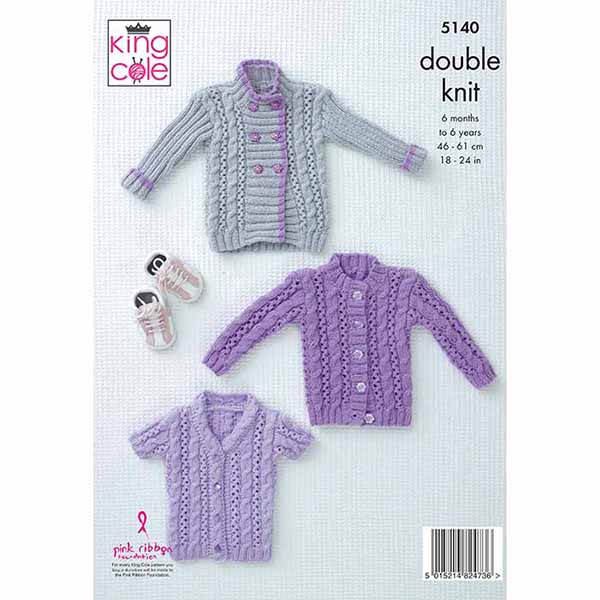king-cole-patterns-5140-babyjacke-strickanleitung-big-value-baby-dk image 2