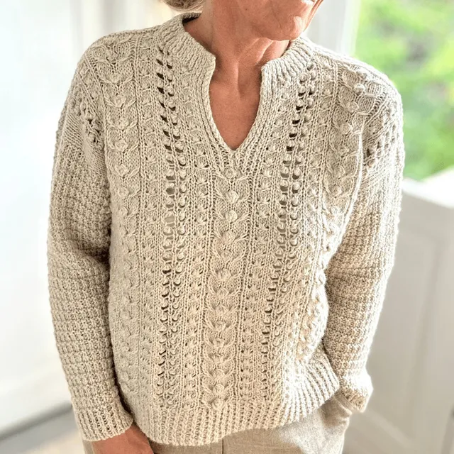 hobbii-anleitungen-coco-swirl-pullover-strickanleitung-s-xl image 1